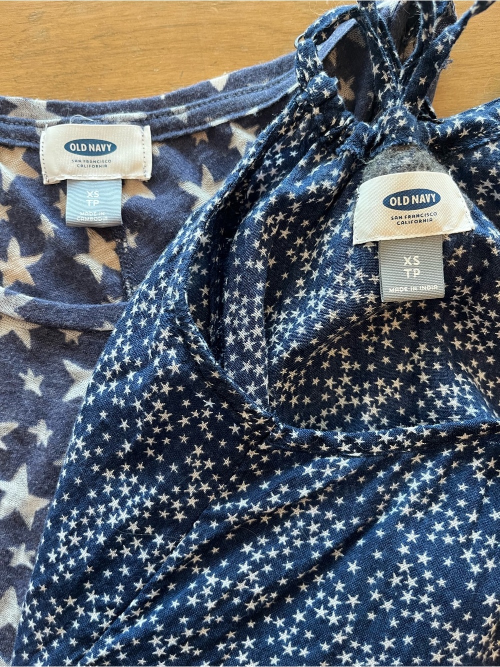 Old Navy Navy Star Print Tank & Tee Duo (XS)